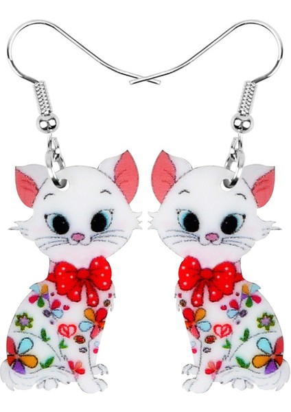Siyah Stil Kızlar Kadınlar Gençler Çocuklar Için Akrilik Anime Çiçekli Kedi Yavrusu Küpe Düşen Damla Takı Hayvan Kolyeler Süslemeler Şıklık Hediye Aksesuarları (Yurt Dışından) modelleri