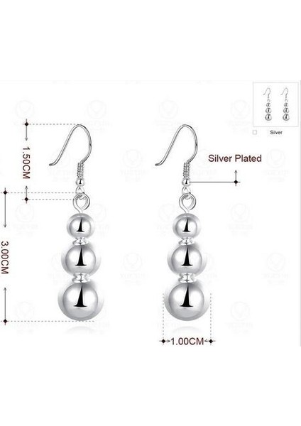 Gümüş Tarzı Yaratıcı Moda Takı Gümüş Boncuk Püsküllü Küpe (Yurt Dışından) modelleri