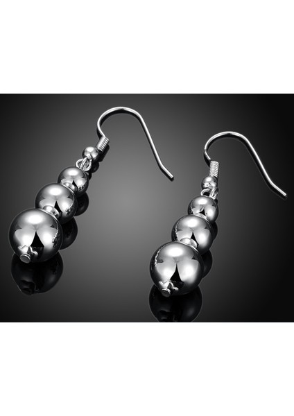 Gümüş Tarzı Yaratıcı Moda Takı Gümüş Boncuk Püsküllü Küpe (Yurt Dışından) indirimleri