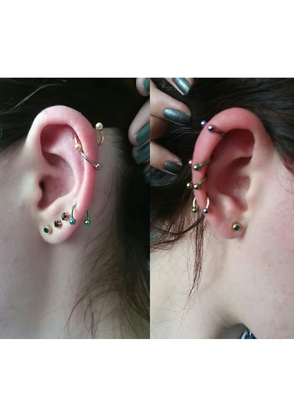8 Adet Altın Kadın Erkek Çelik Vücut Takı Dudak Meme Kaş Dudağı Halka Hoop - 16G Burun Septum Halka At Kepçe Piercing'in Halka Ear Piercings Için - (Yurt Dışından)