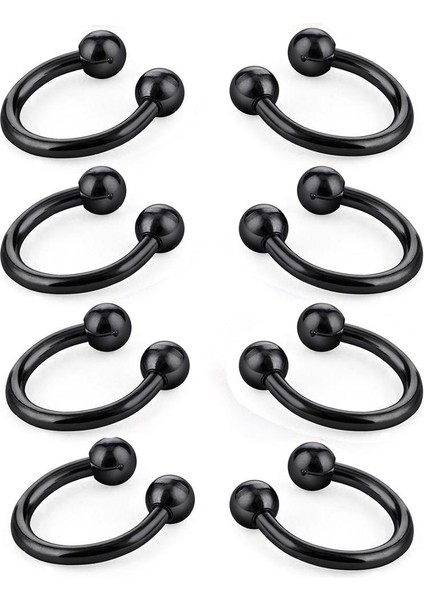 8 Adet Altın Kadın Erkek Çelik Vücut Takı Dudak Meme Kaş Dudağı Halka Hoop - 16G Burun Septum Halka At Kepçe Piercing'in Halka Ear Piercings Için - (Yurt Dışından)