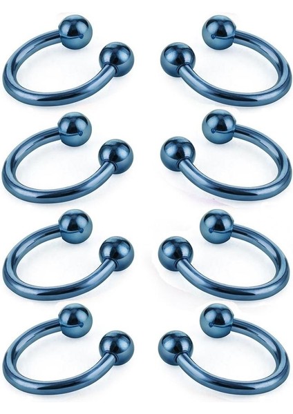 8 Adet Altın Kadın Erkek Çelik Vücut Takı Dudak Meme Kaş Dudağı Halka Hoop - 16G Burun Septum Halka At Kepçe Piercing'in Halka Ear Piercings Için - (Yurt Dışından)