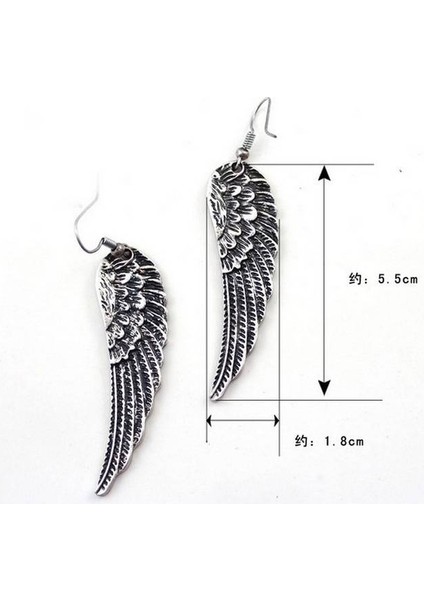 Tibet Gümüş Kadınlar Sıcak Moda Taşlı Melek Kanatlı Küpe Damla Asılı (Yurt Dışından) fırsatları