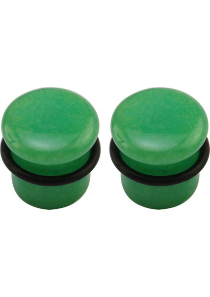 Yeşil Stil 6 mm 6 Renk Seçeneği 5~18MM Doğal Taş Kulak Tıkaçları ve Tüneller Expander O-Yüzük Kulak Genişletme Piercing Vücut Takıları (Yurt Dışından)