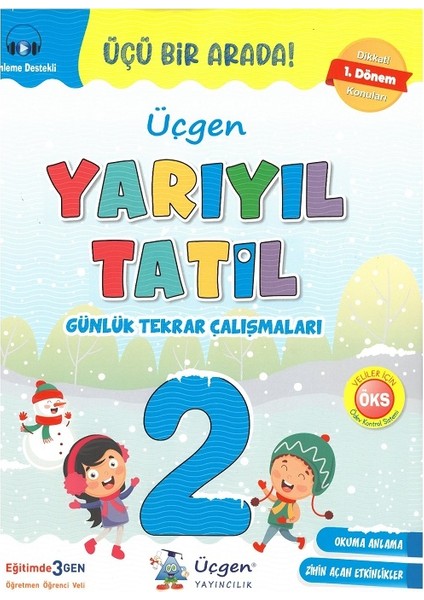 Üçgen 2.sınıf Yarıyılda Okuyarak Tatil Yapıyorum Seti