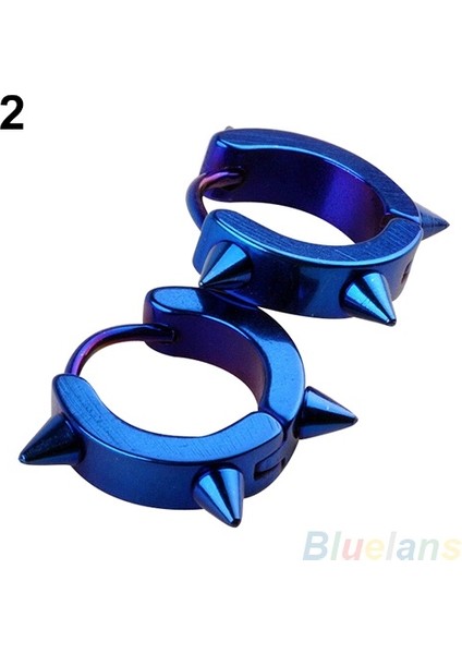 Gümüş Tarzı Bir Erkek Kadın Modası Titanyum Çelik Punk Nitaralı Küpe Gotik Halka Küpe Sevimli Takı (Yurt Dışından) modelleri