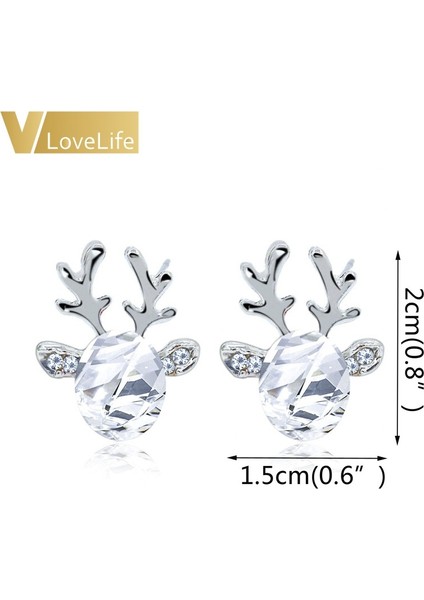 Altın Geyik Bayanlar Için 1 Çift Noel Hediye Zarif Takılar Yılbaşı Inci Geyik Küpe Rena Geyik Küpe Çivi (Yurt Dışından) modelleri