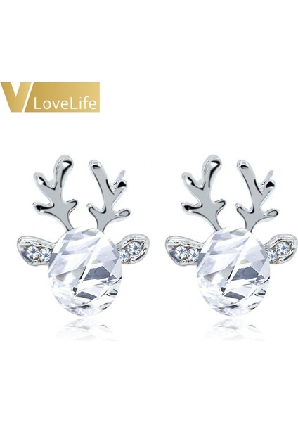 Altın Geyik Bayanlar Için 1 Çift Noel Hediye Zarif Takılar Yılbaşı Inci Geyik Küpe Rena Geyik Küpe Çivi (Yurt Dışından) fırsatları