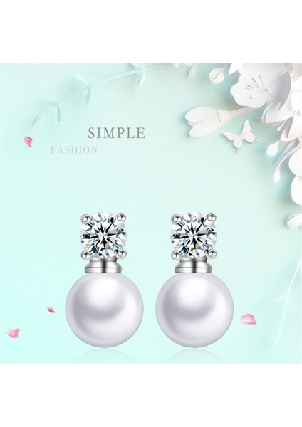 Yeni Kadınlar Için Işlemeli Zirkonlu Basit Stil Inci Küpe Küpe Moda Takı (Yurt Dışından) modelleri