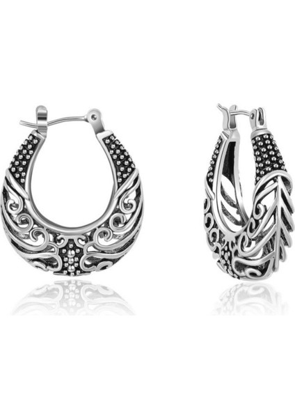 Antika Altın Tarzı Kadınlar Için Antika Gümüş Antika Altın Oymalı Halka Küpe (Yurt Dışından) fırsatları