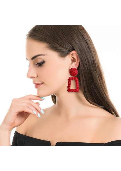 Altın Tarzı Kadınlar Için Büyük Vintage Küpe Altın Renkli Geometrik Beyan Metal Asılı Moda Düşen Küpe Takı (Yurt Dışından) fiyatları