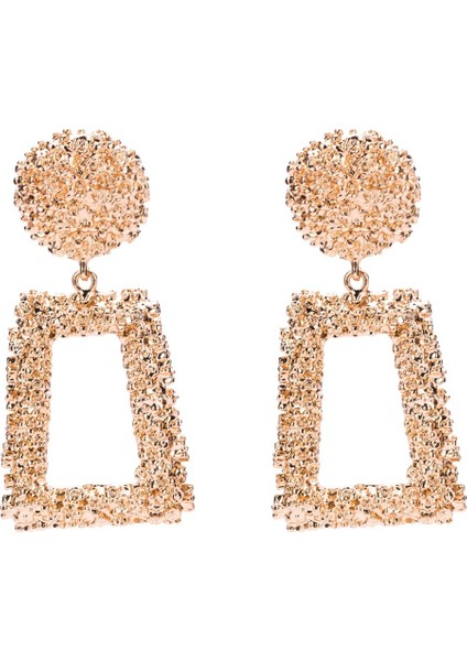 Altın Tarzı Kadınlar Için Büyük Vintage Küpe Altın Renkli Geometrik Beyan Metal Asılı Moda Düşen Küpe Takı (Yurt Dışından) indirimleri