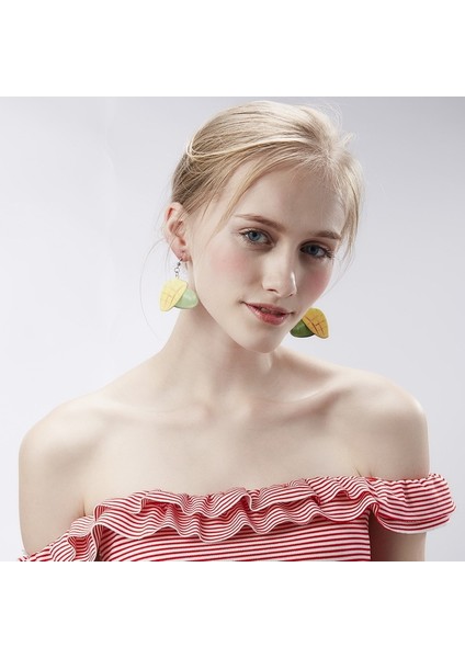 Domates Moda Küpe Takı Turuncu Karpuz Muz Dört Mevsim Meyve Akrilik Yüksek Top Hediye Meyve Kız Küpeleri (Yurt Dışından) fırsatları