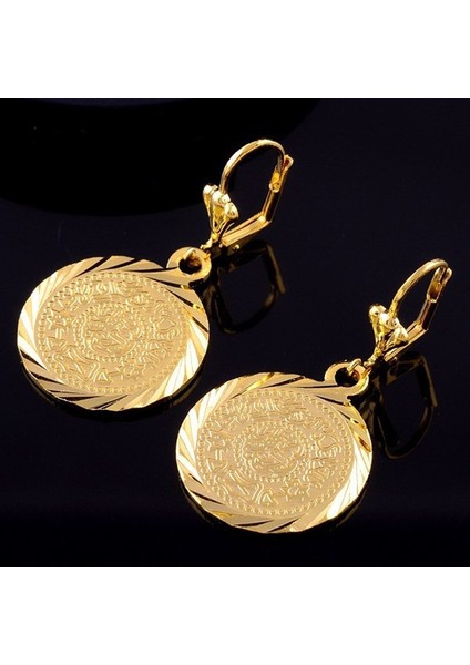 Altın Tarzı 2018 Sıcak Şanslı Sikke Totem Düşen Küpe 14K Altın Dolu Halka Küpe Popüler Özelleştirilebilir Kadın Küpe Mücevher Noel Hediyeleri (Yurt Dışından) fiyatları