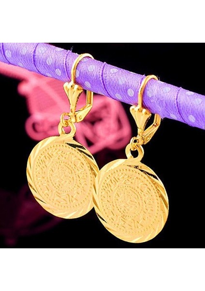 Altın Tarzı 2018 Sıcak Şanslı Sikke Totem Düşen Küpe 14K Altın Dolu Halka Küpe Popüler Özelleştirilebilir Kadın Küpe Mücevher Noel Hediyeleri (Yurt Dışından) modelleri