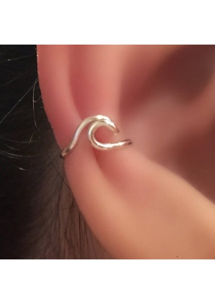 Gümüş Tarzı Conch Gerçek Piercing, Dalga Kıkırdak Küpeler, Bükülmüş Kulak Manşet, Kıkırdak, Dalga Kıkırdak-Alışveriş (Yurt Dışından)