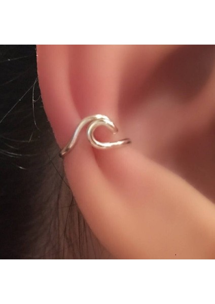 Gümüş Tarzı Conch Gerçek Piercing, Dalga Kıkırdak Küpeler, Bükülmüş Kulak Manşet, Kıkırdak, Dalga Kıkırdak-Alışveriş (Yurt Dışından)