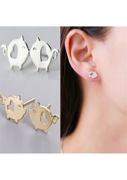 Gümüş Tarzı Küçük Domuz Küpe Kadın Karikatür Hayvan Sevimli Domuz Küpe (Yurt Dışından) fiyatları