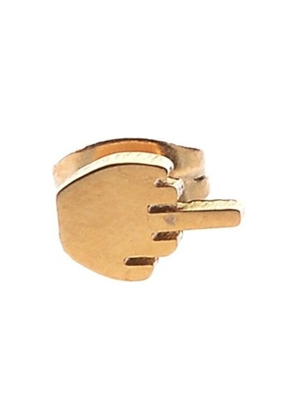 Gümüş Tarzı 1 Çift Punk Tarzı Siyah Gümüş Orta Parmak Tasarımı Küpe (Yurt Dışından) fırsatları