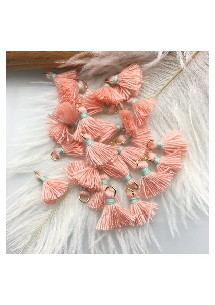 3-Mercan Rengi Püskül Ince Pamuk Fırça Küpe Aksesuarları - Mücevher Aksesuarları, Mücevher Buluntu, Kendin Yap Mücevher Buluntu (Yurt Dışından)