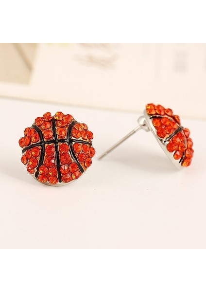 Futbol-5 Kristal Damlası Küpe Takı Spor Küpe Softbol Basketbol Futbol Voleybol Nest (Yurt Dışından) modelleri