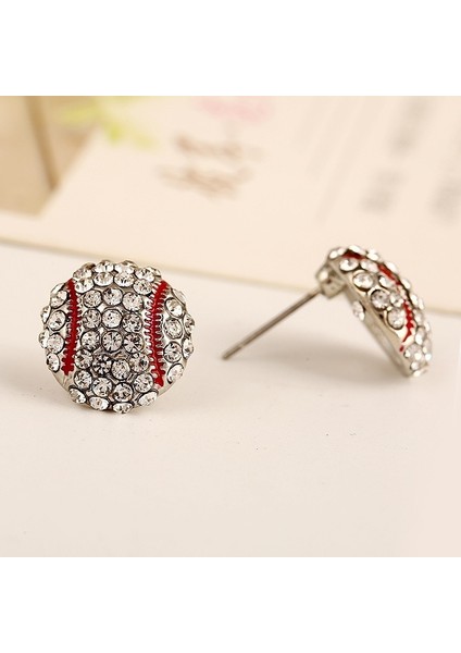 Futbol-5 Kristal Damlası Küpe Takı Spor Küpe Softbol Basketbol Futbol Voleybol Nest (Yurt Dışından) fırsatları