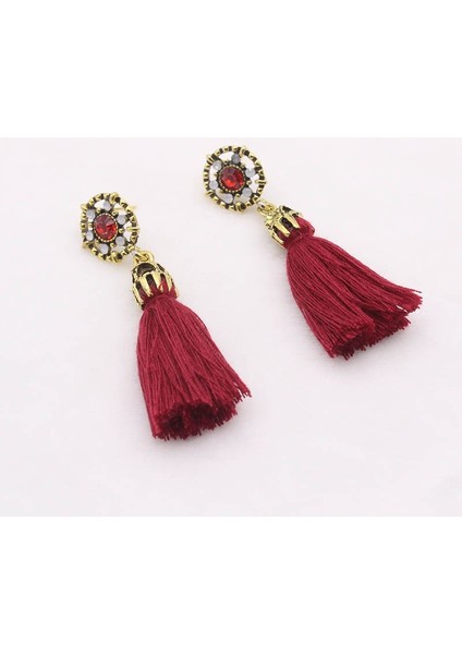 Gri Tarzı Kadınlar Için 4 Parça Vintage Tarzı Küpe Takı Püskül Dangle Bohemya Hediye Kristal Küpe Moda Taşlı (Yurt Dışından) fırsatları