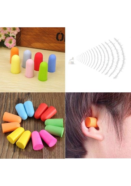 Çok Renkli Stil No.1 Boyutu Klasik Köpük Kulak Tıkacı Seyahat Uyku Gürültü Azaltma Önleme Kulaklık Izolasyon Kulak Koruma Rastgele Renk (Yurt Dışından) modelleri