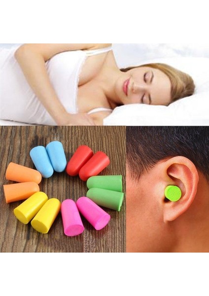 Çok Renkli Stil No.1 Boyutu Klasik Köpük Kulak Tıkacı Seyahat Uyku Gürültü Azaltma Önleme Kulaklık Izolasyon Kulak Koruma Rastgele Renk (Yurt Dışından) indirimleri
