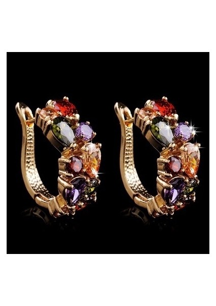 A Kadın Şık Bayan Zümrüt Gümüş Gem Taşlı Küpe Kanca Kulak Takı Aksesuarı (Yurt Dışından) indirimleri