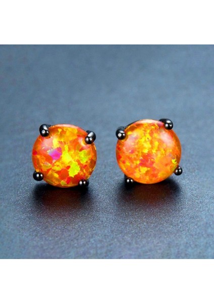 Turuncu Tarzı Kadınlar Için Turuncu Ateş Opal Küpe Vintage Moda Düğün Nişan Küpe Takı (Yurt Dışından) fiyatları