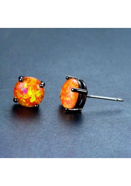 Turuncu Tarzı Kadınlar Için Turuncu Ateş Opal Küpe Vintage Moda Düğün Nişan Küpe Takı (Yurt Dışından) modelleri