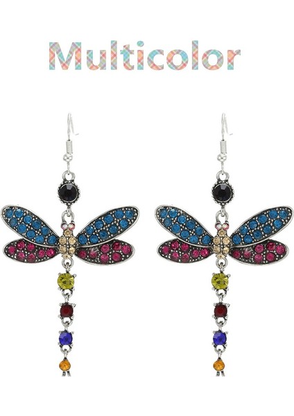 Yeşil Stil Kadınlar Için Muhteşem Renkli Yusufçuk Gümüş Küpe - Yıldönümü Hediyesi Nişan Düğün Takı (Yurt Dışından) fırsatları