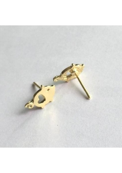 Altın Tarzı Sevimli Çizgi Film Domuz Manuel Tel Çizim Gümüş Bayan Küpe (Yurt Dışından) fırsatları