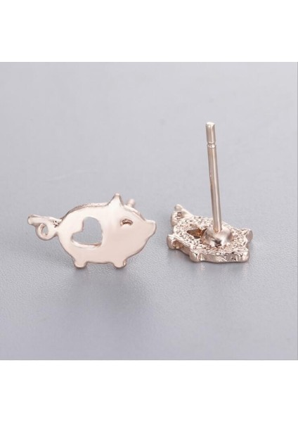 Altın Tarzı Sevimli Çizgi Film Domuz Manuel Tel Çizim Gümüş Bayan Küpe (Yurt Dışından) indirimleri