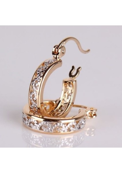 Hollow Tasarımı Nişan 18K Altın Kaplama Moda Huggie Küpe (Yurt Dışından) fiyatları