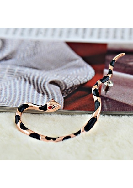 Antik Bronz Tarzı Boyut 2 Yılan Şekilli Kertenkele Kertenkele Küpeleri Manşet Sağ Yaprak Kulak (Yurt Dışından) indirimleri