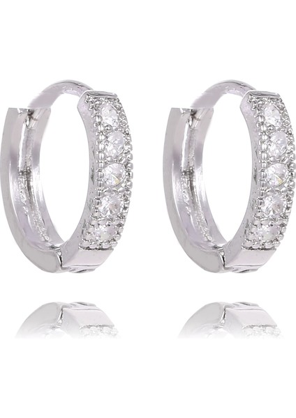 Gümüş Tarzı 1 Çift 14 Ayar Altın Dolgulu Kübik Zirkonya Klasik Halka Küpe (Yurt Dışından) fırsatları