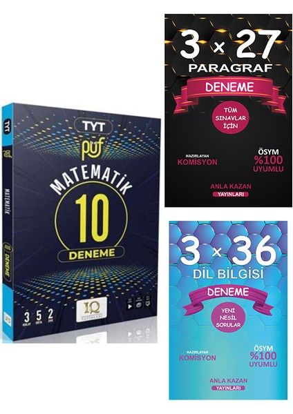 TYT Matematik Püf 10 Branş Denemesi - Anla Kazan Paragraf - Dil Bilgisi Denemeleri