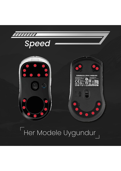 Universal Mouse Skate ( Her Mouse Modeli ile Uyumludur) Red Edition