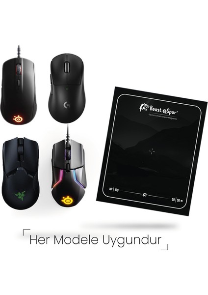 Universal Mouse Skate ( Her Mouse Modeli ile Uyumludur) Red Edition