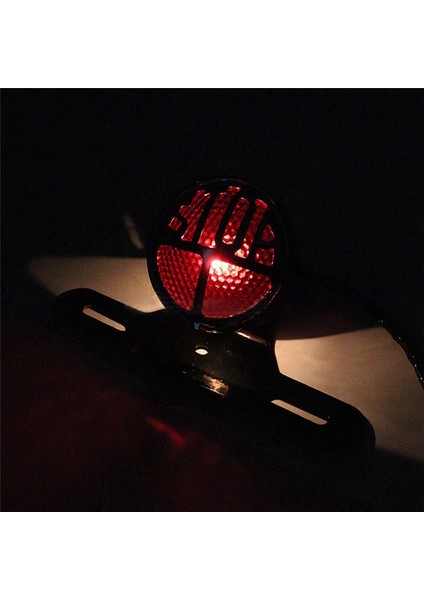 LED Arka Lambası, Motosiklet LED Retro Arka Lambası Stop Lambası Plaka Arka Lambası Chopper Cafe Racer Için, Siyah (Yurt Dışından)