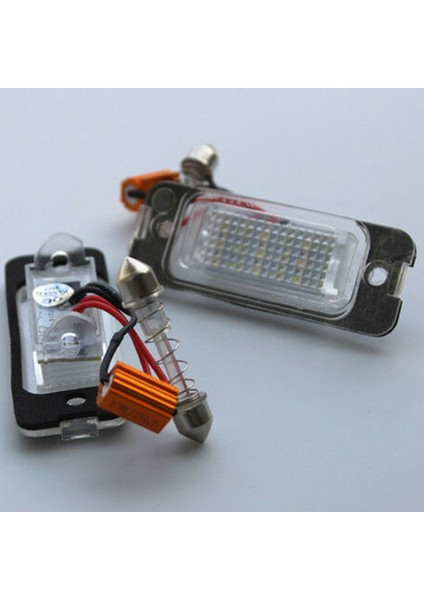 Plaka Aydınlatması, 2x Araba LED Plaka Lambası - W163 W164 X164 Ml, Siyah ve Beyaz (Yurt Dışından)