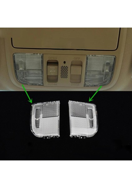 Iç Tavan Lambası, 2 Adet Sağ Sol Iç Tavan Harita Lambası Lens Okuma Lambası 34401-SDA-A21 34402-SDA-A21 Tsx Accord Için, Şeffaf (Yurt Dışından)