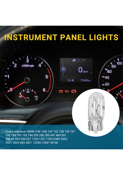 Halojen Işık, Araba T10 12V 5W 168 194 W5W Halojen Ampul Gösterge Paneli Gösterge Paneli Lambası Okuma Işıkları, 10 Paket Sıcak Beyaz, Beyaz (Yurt Dışından) fırsatları