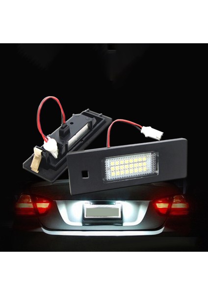 Plaka Lambası, Için - 1 6 Z Serisi E81 E87 E63 E64 Z4 Mini LED Hata Yok Plaka Lambası 63267165735 63267193294, Siyah (Yurt Dışından)