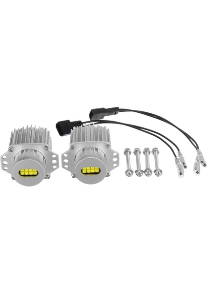 Melek Işıkları, 2 Adet Melek Gözler Canbus 80W LED Far Işaret Ampulleri Hata Ücretsiz - E90 E91 3 Serisi 2005-2008 Süper Beyaz, Gümüş (Yurt Dışından)