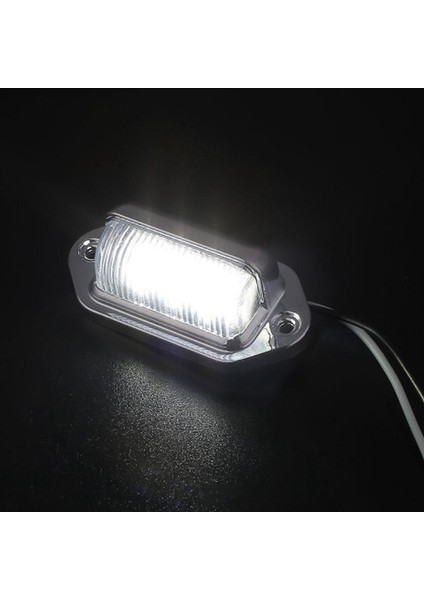 Araba Plaka Lambası, Araba Tekne Motosiklet Otomotiv Uçak Rv Kamyon Römork Dış Lambalar Için 6 LED Plaka Lambası, Siyah (Yurt Dışından)