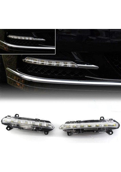 Gündüz Farı, 1 Çift L+R LED Drl Gündüz Farı S-Class 09-13 W221 S350 S500 2218201856 2218201756, Siyah (Yurt Dışından)