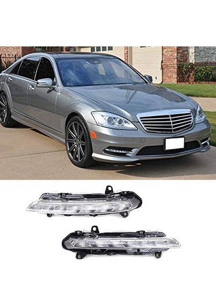 Gündüz Farı, 1 Çift L+R LED Drl Gündüz Farı S-Class 09-13 W221 S350 S500 2218201856 2218201756, Siyah (Yurt Dışından)